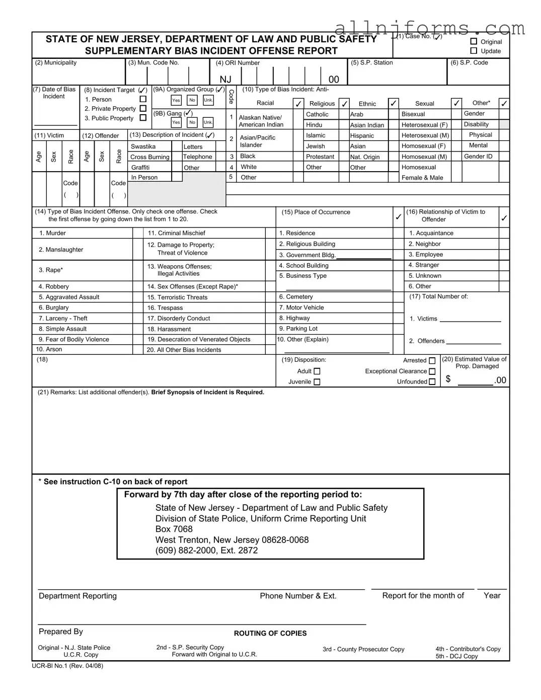 Fill in a Valid New Jersey Ucr Bi Template